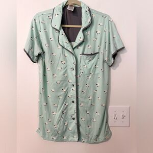Munki Munki Sheep Printed Pajama Top S
